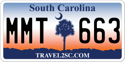 SC license plate MMT663