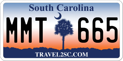 SC license plate MMT665