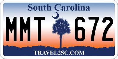 SC license plate MMT672
