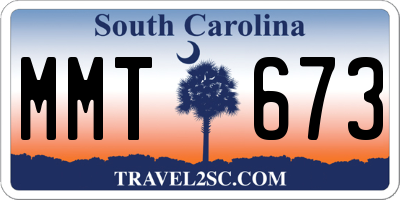 SC license plate MMT673