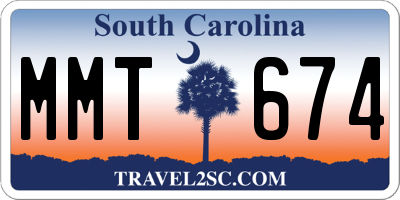 SC license plate MMT674