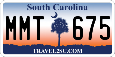 SC license plate MMT675