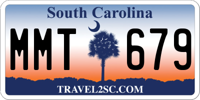 SC license plate MMT679