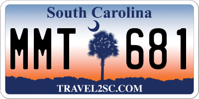SC license plate MMT681