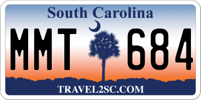 SC license plate MMT684
