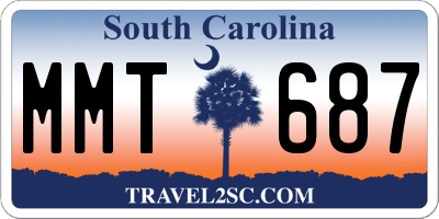 SC license plate MMT687