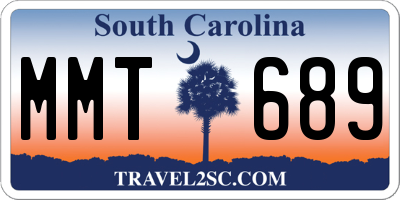 SC license plate MMT689