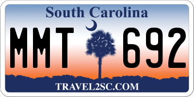 SC license plate MMT692