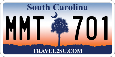 SC license plate MMT701