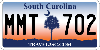 SC license plate MMT702