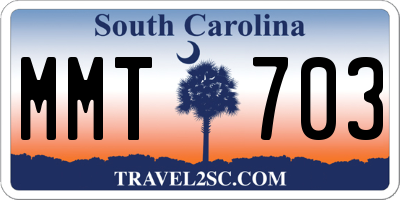 SC license plate MMT703