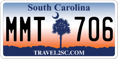 SC license plate MMT706