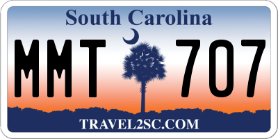 SC license plate MMT707