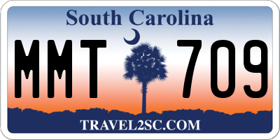 SC license plate MMT709