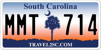 SC license plate MMT714