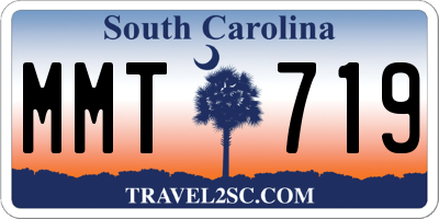 SC license plate MMT719