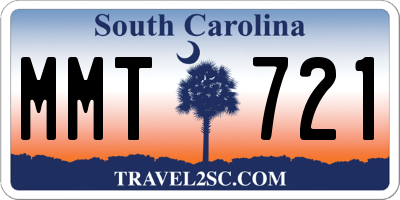 SC license plate MMT721