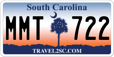 SC license plate MMT722