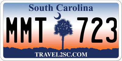 SC license plate MMT723