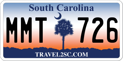 SC license plate MMT726