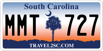 SC license plate MMT727