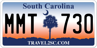 SC license plate MMT730