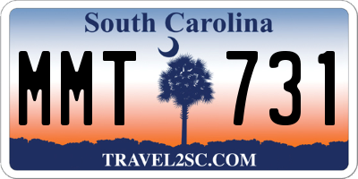 SC license plate MMT731