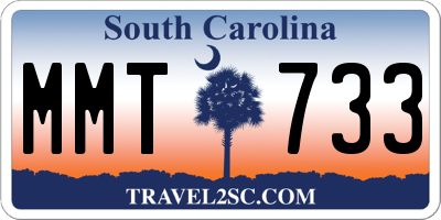 SC license plate MMT733