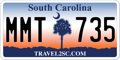 SC license plate MMT735