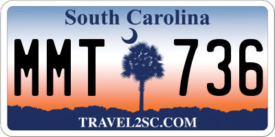 SC license plate MMT736