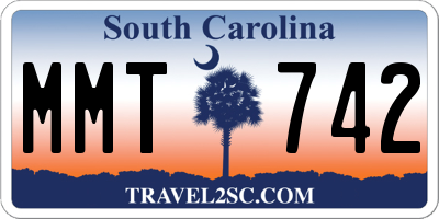 SC license plate MMT742