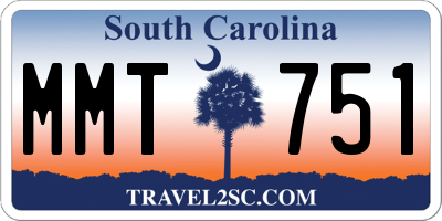 SC license plate MMT751