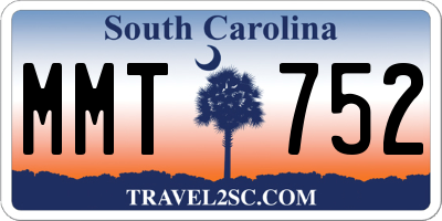 SC license plate MMT752