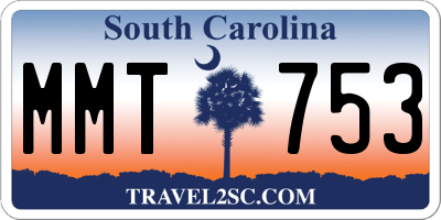 SC license plate MMT753