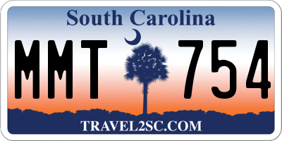 SC license plate MMT754