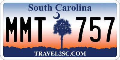 SC license plate MMT757