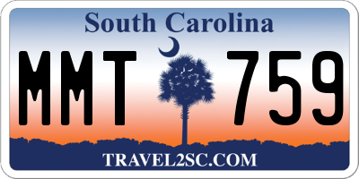 SC license plate MMT759