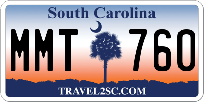 SC license plate MMT760