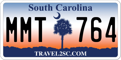 SC license plate MMT764