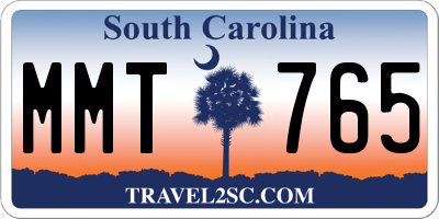 SC license plate MMT765