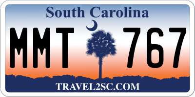 SC license plate MMT767
