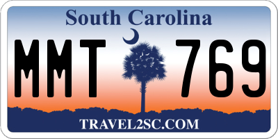 SC license plate MMT769