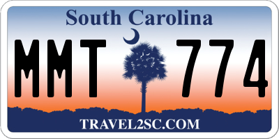 SC license plate MMT774