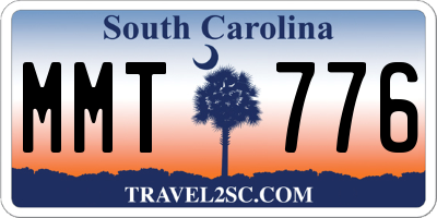 SC license plate MMT776