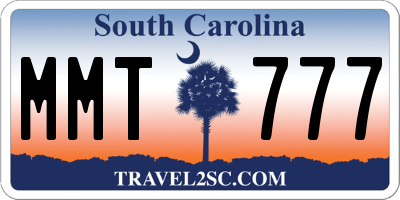 SC license plate MMT777