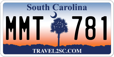 SC license plate MMT781