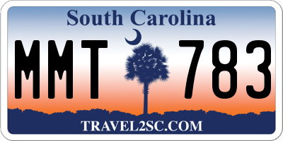 SC license plate MMT783