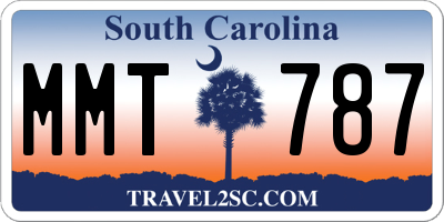 SC license plate MMT787