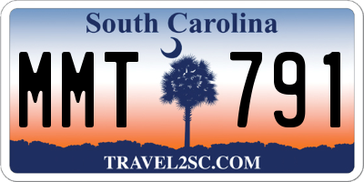 SC license plate MMT791