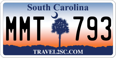 SC license plate MMT793